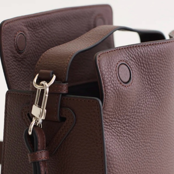 The Horse Clementine Pebbled Leather Bag in Coffee - Picture 3 of 9